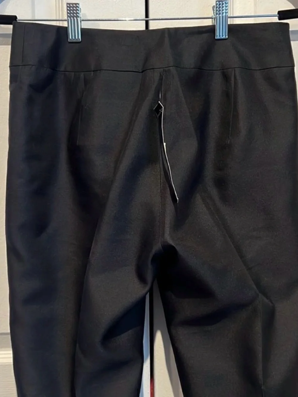 Ross Mayer Black Wool/Silk Blend‎ Cigarette Style Lined Pants Size 2 - Picture 6 of 9